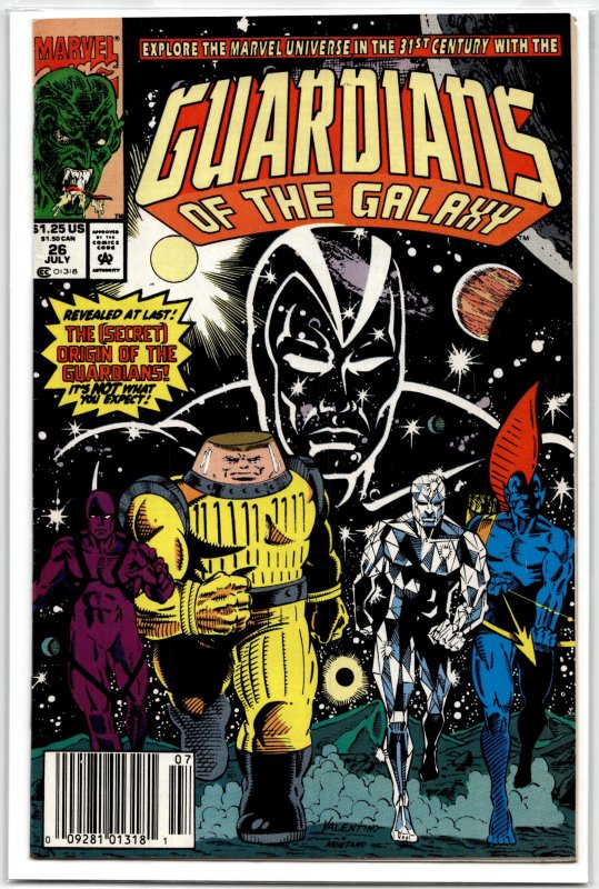 Guardians of the Galaxy #26 (Marvel Comics, 1992), raw, ungraded comic book — front cover