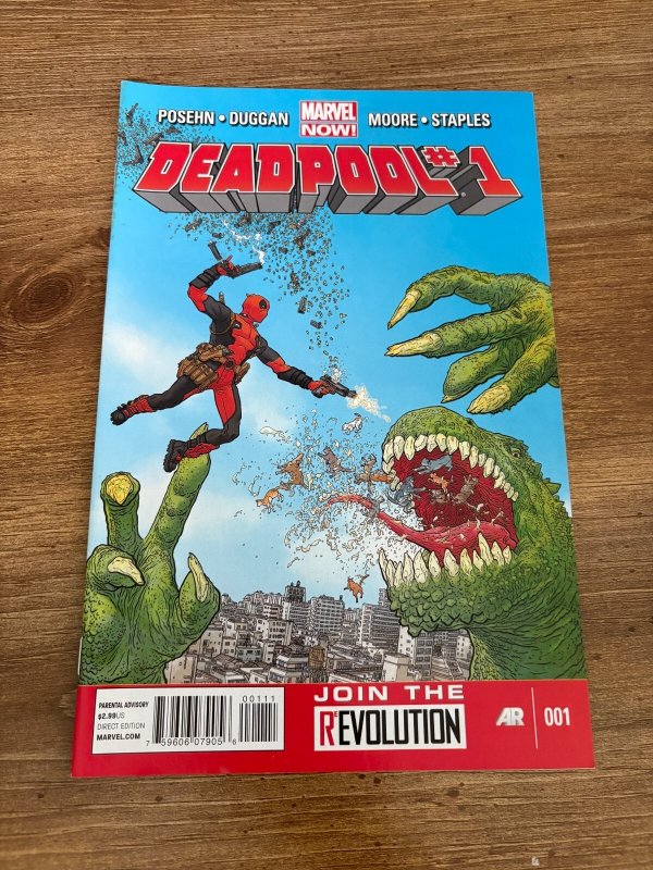 Lot of 3 Deadpool Marvel Comic Books # 1 2 3 Vf-Nm Posehn X-Men Cable 11 J325, raw comic book in NM condition — front cover