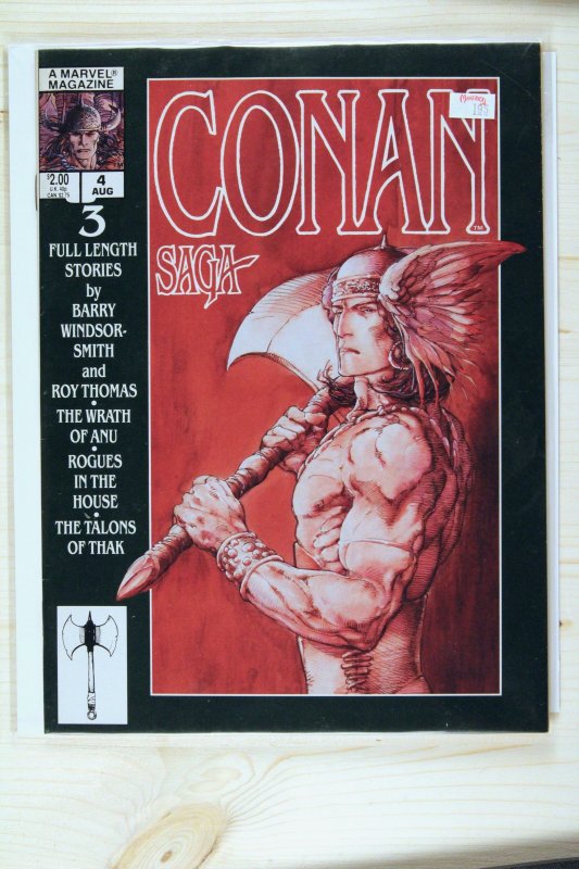 Conan Saga #4 (Marvel Comics, 1987), raw comic book in VF+ 8.5 condition — front cover