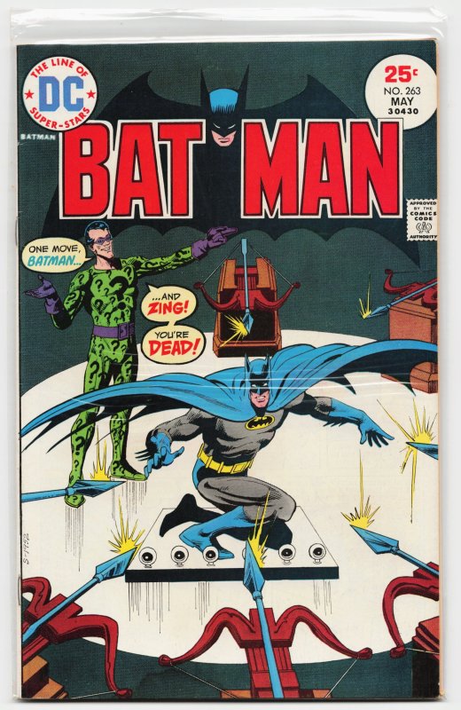 Batman #263 (DC Comics, 1975), raw, ungraded comic book — front cover