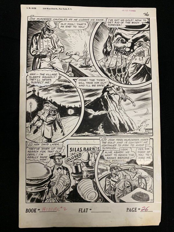 Horrific #2 (1952), raw, ungraded comic book — front cover
