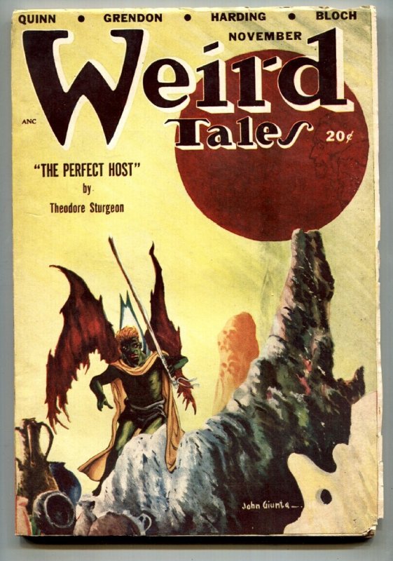 Weird Tales Nov 1948-Seabury Quinn-Jacobi-John Guinta FN (1948), raw comic book in FN condition — front cover