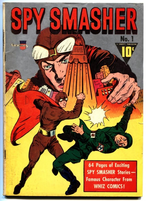 Spy Smasher #1-1941-Fawcett Wwii-Silver Metallic Cover VG (Fawcett Publications, 1941), raw comic book in VG condition — front cover