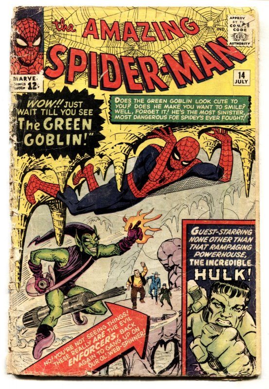 Amazing Spider-Man #14 (Marvel Comics, 1964), raw, ungraded comic book — front cover