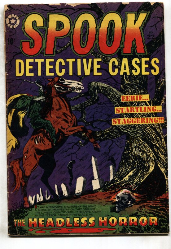 Spook Detective Cases #22 (1953), raw, ungraded comic book — front cover
