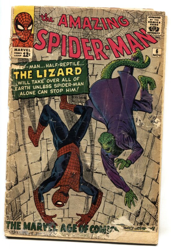 Amazing Spider-Man #6 (Marvel Comics, 1963), raw, ungraded comic book — front cover