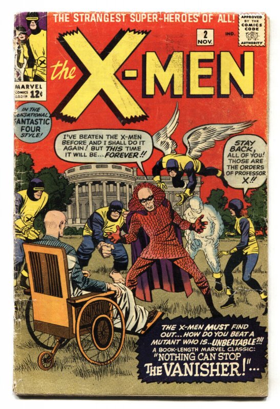 X-Men #2 (Marvel Comics, 1963), raw, ungraded comic book — front cover