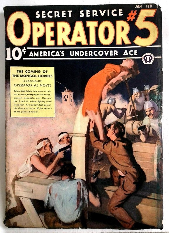 Operator #5 (Popular Publications, 1938), raw, ungraded comic book — front cover