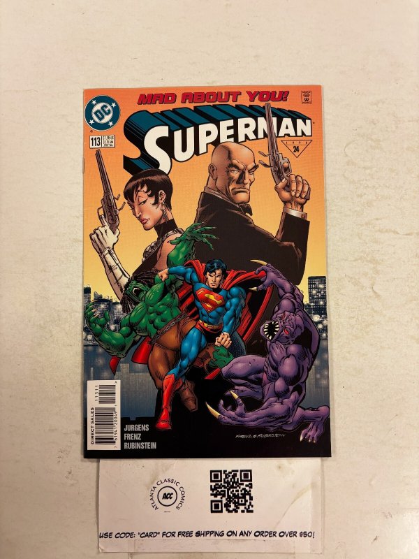 Superman #113 (DC Comics), raw comic book in NM condition — front cover