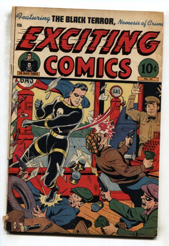 Exciting Comics #44 (1946), raw, ungraded comic book — front cover