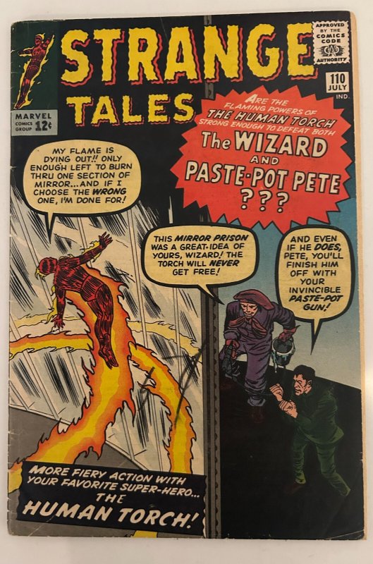 Strange Tales #110 (Marvel Comics, 1963), raw, ungraded comic book — front cover