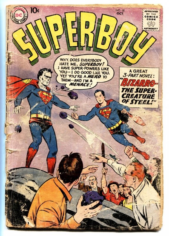 Superboy #68 (DC Comics), raw, ungraded comic book — front cover