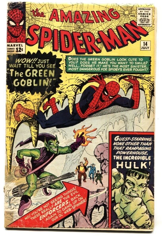 Amazing Spider-Man #14 (Marvel Comics, 1964), raw, ungraded comic book — front cover