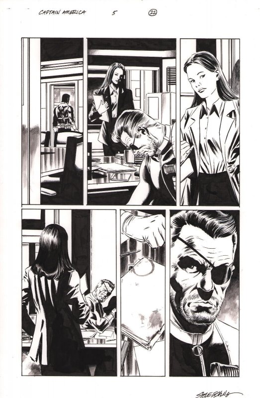 Captain America #5 (Marvel Comics, 2005), raw, ungraded comic book — front cover