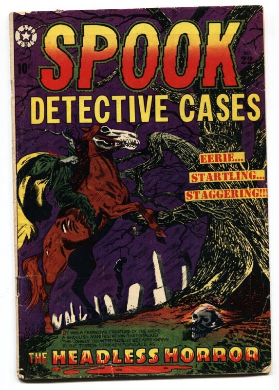 Spook Detective Cases #22 (1953), raw, ungraded comic book — front cover
