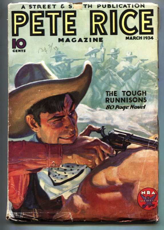 Pete Rice March 1934- Street and Smith Pulp- Walter Baumhofer Cover- VG+ (1934), raw comic book in VG+ condition — front cover