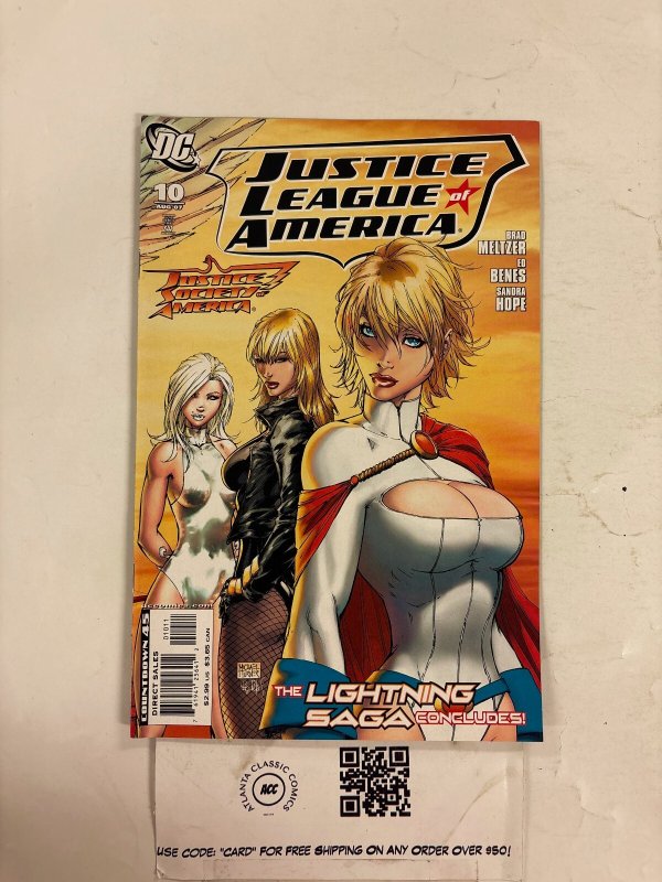 Justice League of America #10 (DC Comics), raw comic book in NM condition — front cover