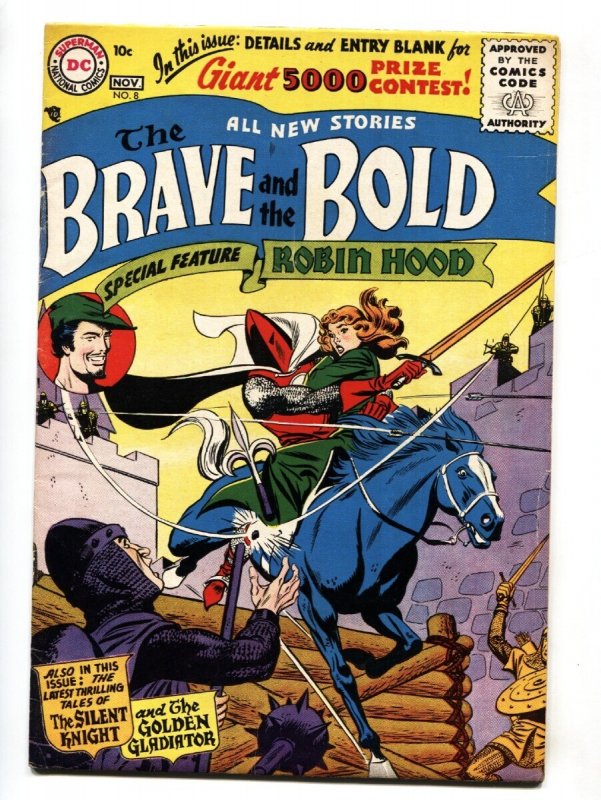 The Brave and the Bold #8 (DC Comics, 1957), raw, ungraded comic book — front cover
