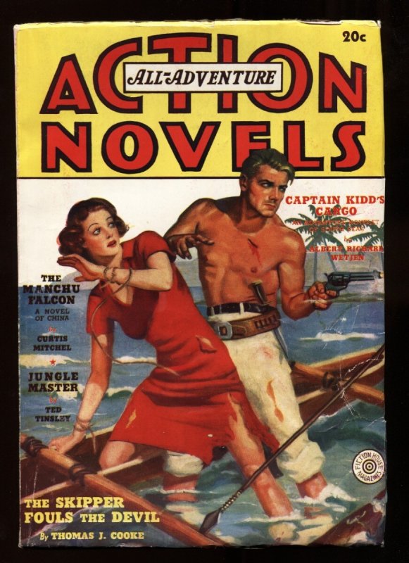 All-Adventure Action NOVELS-Spring 1938-George Gross GGA Cover-RARE Pulp VF- (1938), raw comic book in VF- condition — front cover