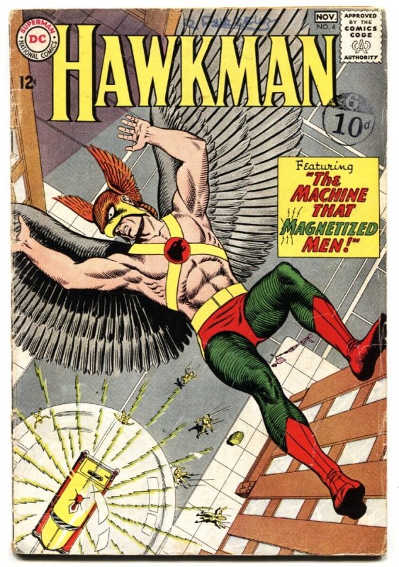 Hawkman #4 (DC Comics, 1964), raw comic book in VG condition — front cover