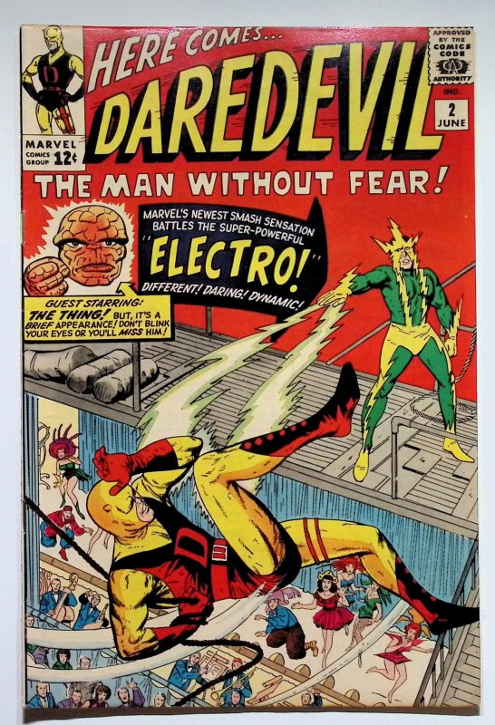 Daredevil #2 (Marvel Comics, 1964), raw, ungraded comic book — front cover