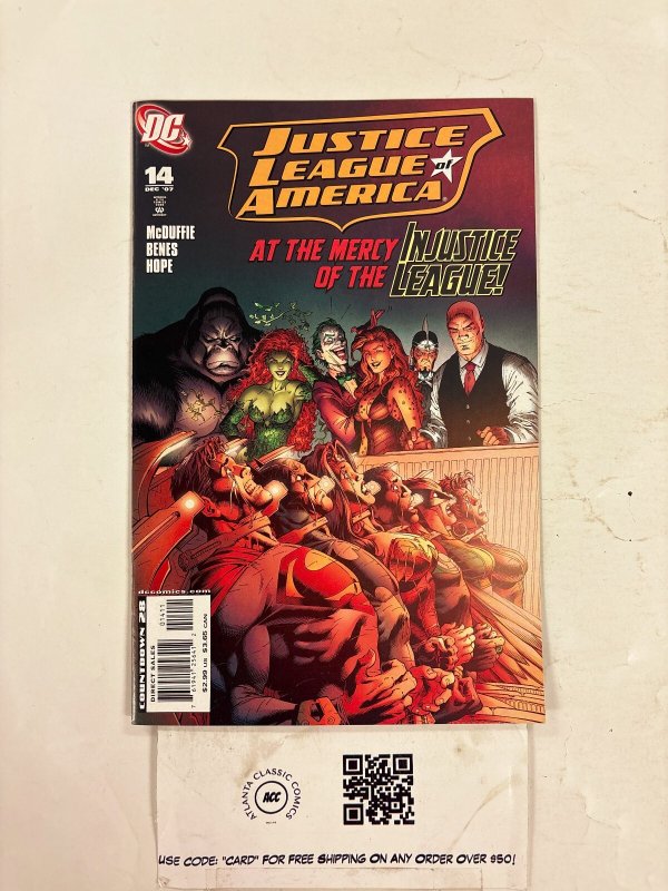 Justice League of America #14 (DC Comics), raw comic book in NM condition — front cover