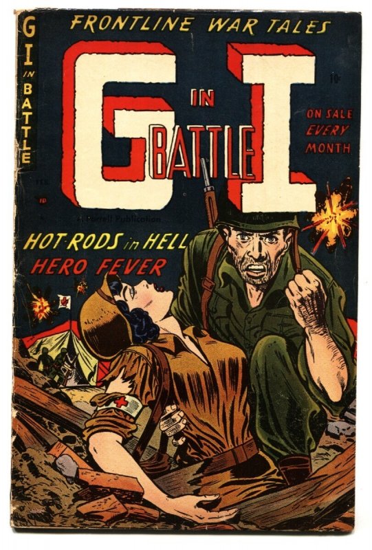 G.I. In Battle #5, raw comic book in VG- condition — front cover