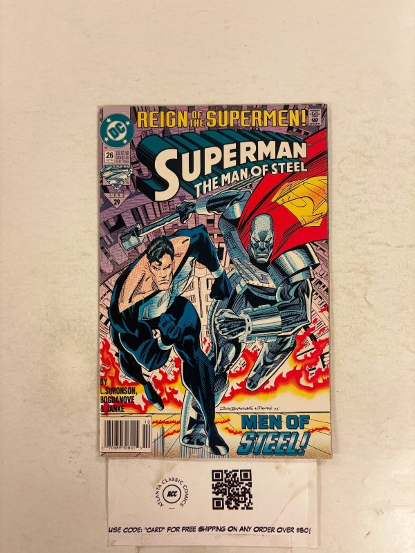 Superman the Man of Steel #26 (DC Comics), raw comic book in NM condition — front cover