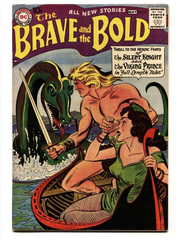The Brave and the Bold #17 (DC Comics, 1958), raw comic book in VF condition — front cover