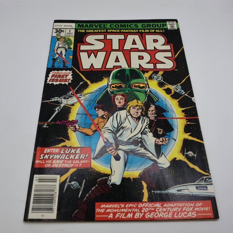 Star Wars #1 (Marvel Comics, 1977), raw, ungraded comic book — front cover