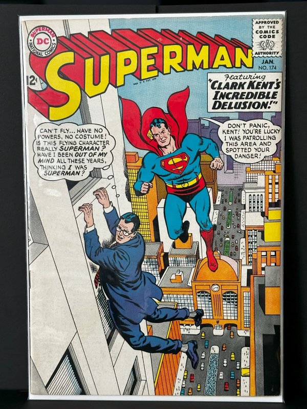 Superman #174 (DC Comics, 1965), raw, ungraded comic book — front cover