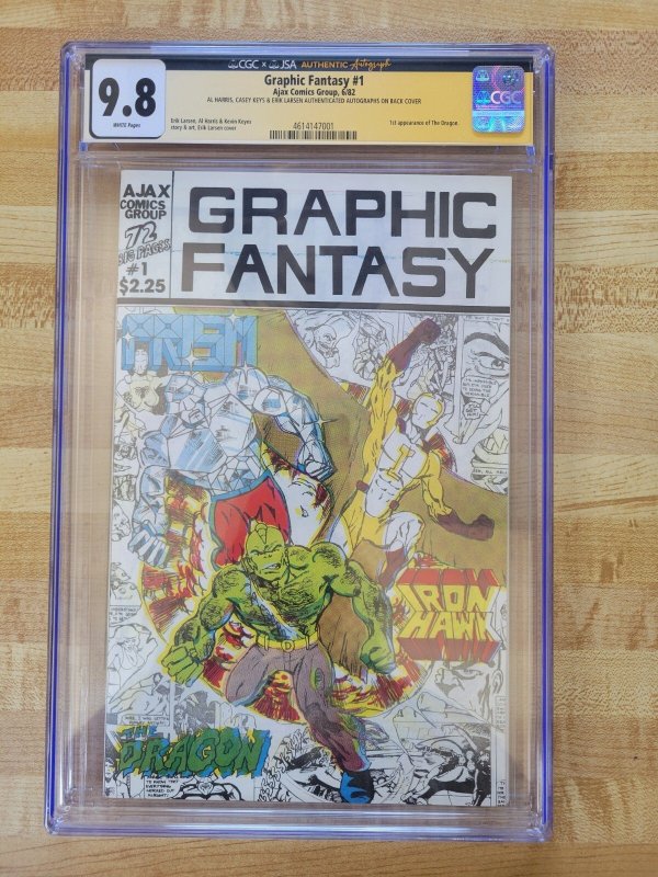 Graphic Fantasy #1 (1982), CGC 9.8 graded comic book — front cover in its holder