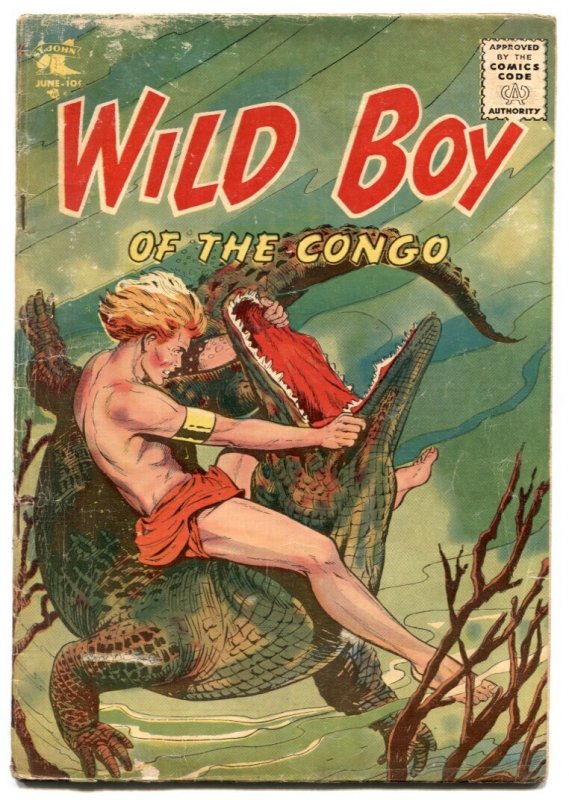 Wild Boy of the Congo #15 (1955), raw comic book in VG condition — front cover
