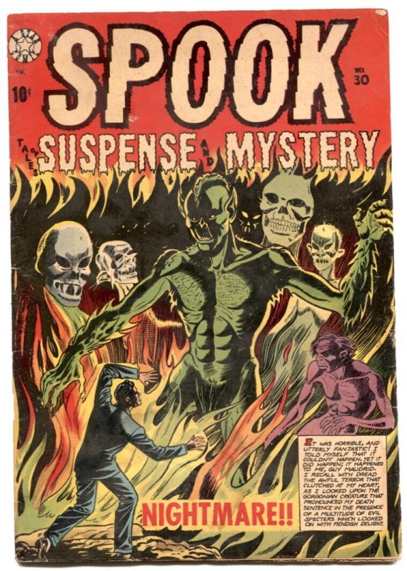 Spook Comics #30 (1954), raw comic book in VG- condition — front cover