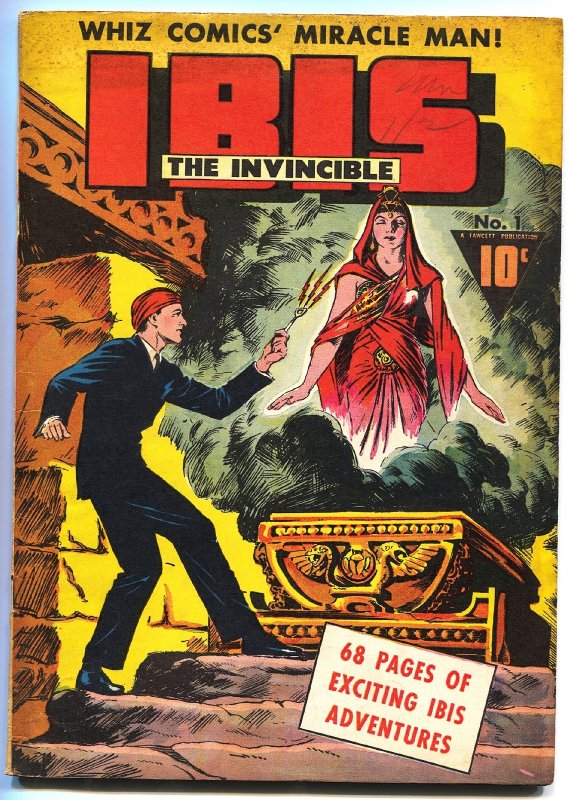 Ibis the Invincible #1-1943-Raboy-Fawcett-Origin-Golden-Age (Fawcett Publications, 1943), raw, ungraded comic book — front cover