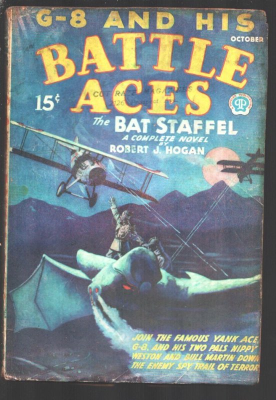 G-8 and His Battle Aces #1, raw, ungraded comic book — front cover