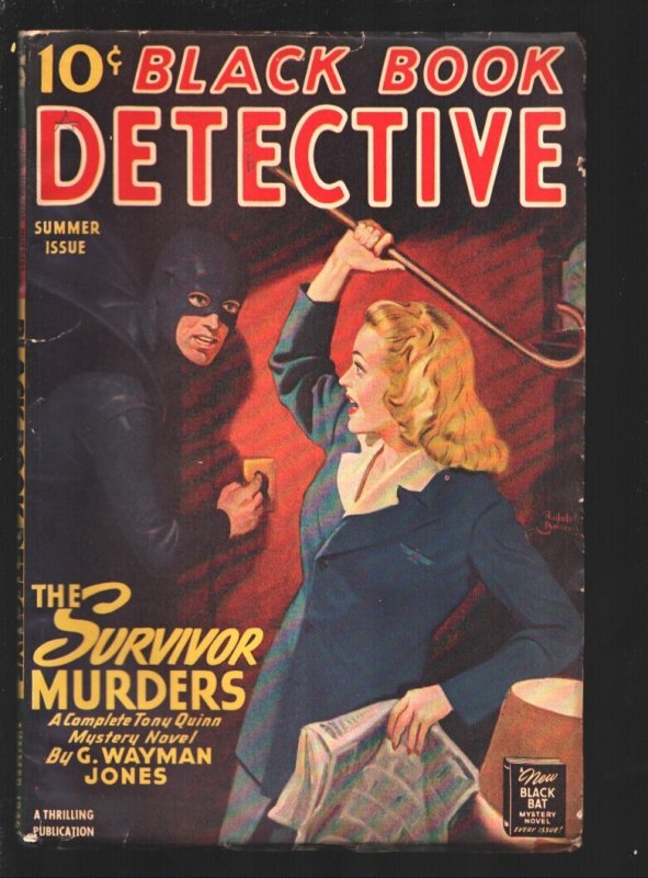Black Book Detective-Summer 1946- Rudolph Belarski Black Bat Action Cover-"Th... (1946), raw, ungraded comic book — front cover