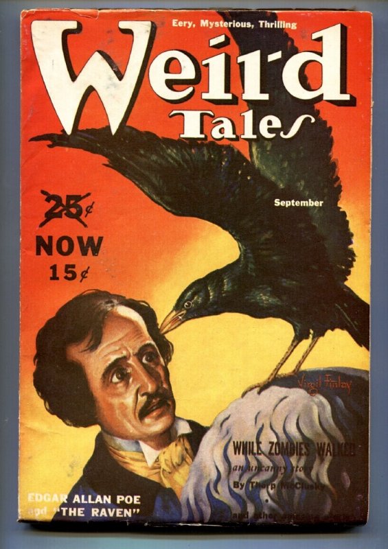 Weird Tales Pulp September 1939- Virgil Finlay-Edgar Allen Poe-VF (Popular Fiction Publishing, 1939), raw comic book in VF condition — front cover