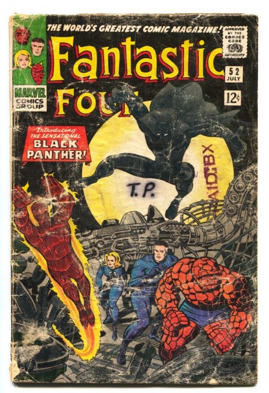 Fantastic Four #52 (Marvel Comics, 1966), raw, ungraded comic book — front cover