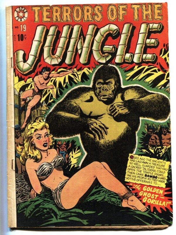 Terrors of the Jungle #19 (1952), raw, ungraded comic book — front cover